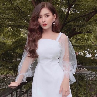 Đầm dự tiệc tay bồng đính hạt siêu xinh - Gin Dress