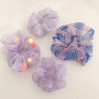 Cột tóc scrunchies Tone tím siêu hot
