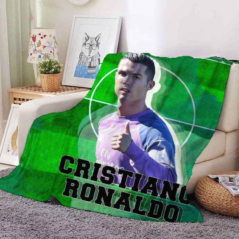 Chăn flannel Tùy Chỉnh Hình Ngôi Sao Bóng Đá Ronaldo Cho Bạn Trai