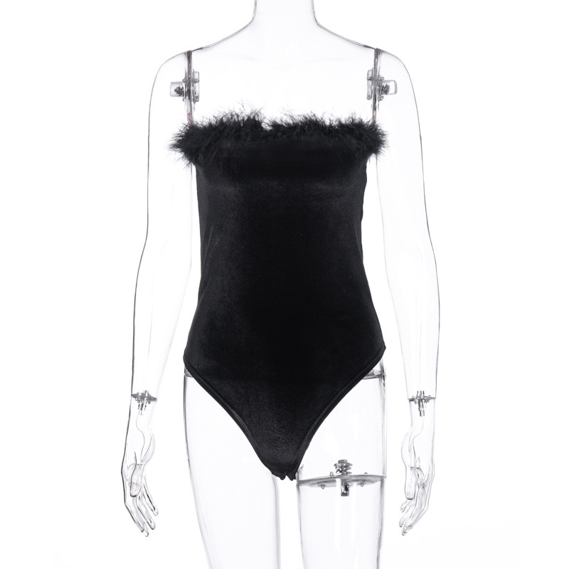 Bộ Bodysuit Nhung Trễ Vai Gợi Cảm | BigBuy360 - bigbuy360.vn
