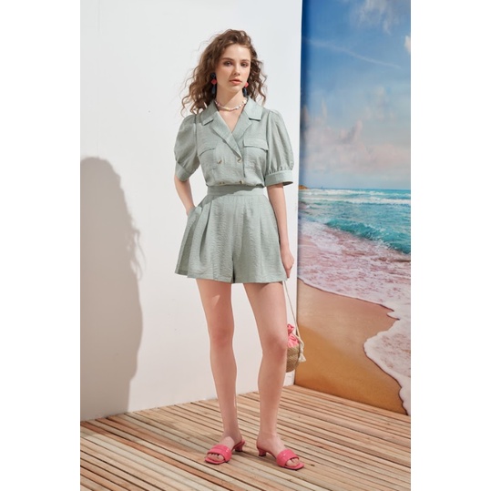 Quần đùi loe giả chân váy xếp lụa đũi 2 màu 2SO1004 ADORE DRESS