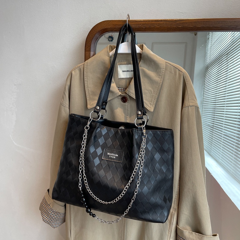 Túi Xách Da PU Cỡ Lớn Đính Đá Sang Trọng Hợp Thời Trang