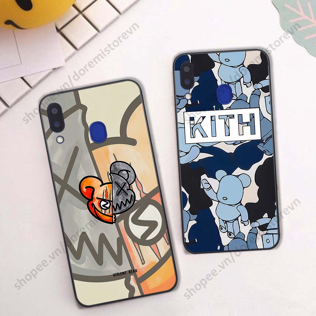 Ốp lưng Samsung M20 / M30 hình kaws, kith, bear brick nổi 3D phong cách độc đáo