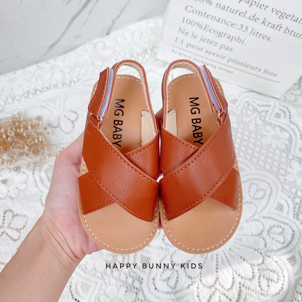 Dép Quai Hậu Quai Chéo Trần Chỉ Chính Hãng MG Baby Cho Bé Trai, Bé Gái KB028