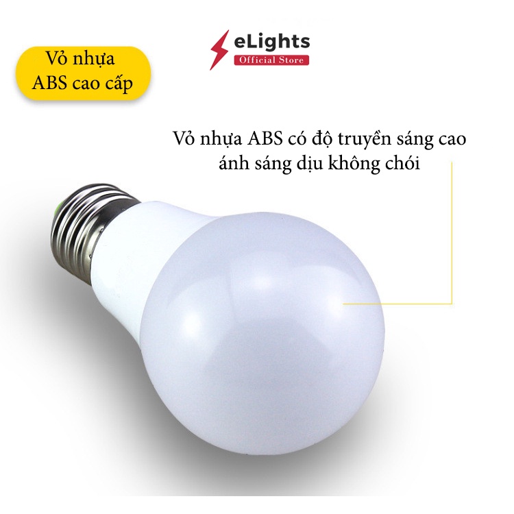 Bóng Đèn Led Tròn 5W E27 Đổi 3 Màu Trang Trí Nội Thất/Gương/Ngoài Trời Chống Nước Hàng Chính Hãng eLights