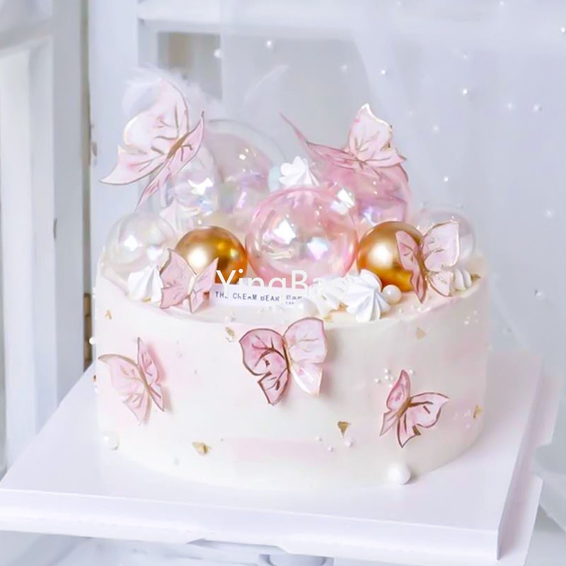 4 Chiếc Bóng Trong Suốt Trang Trí Bánh Kem