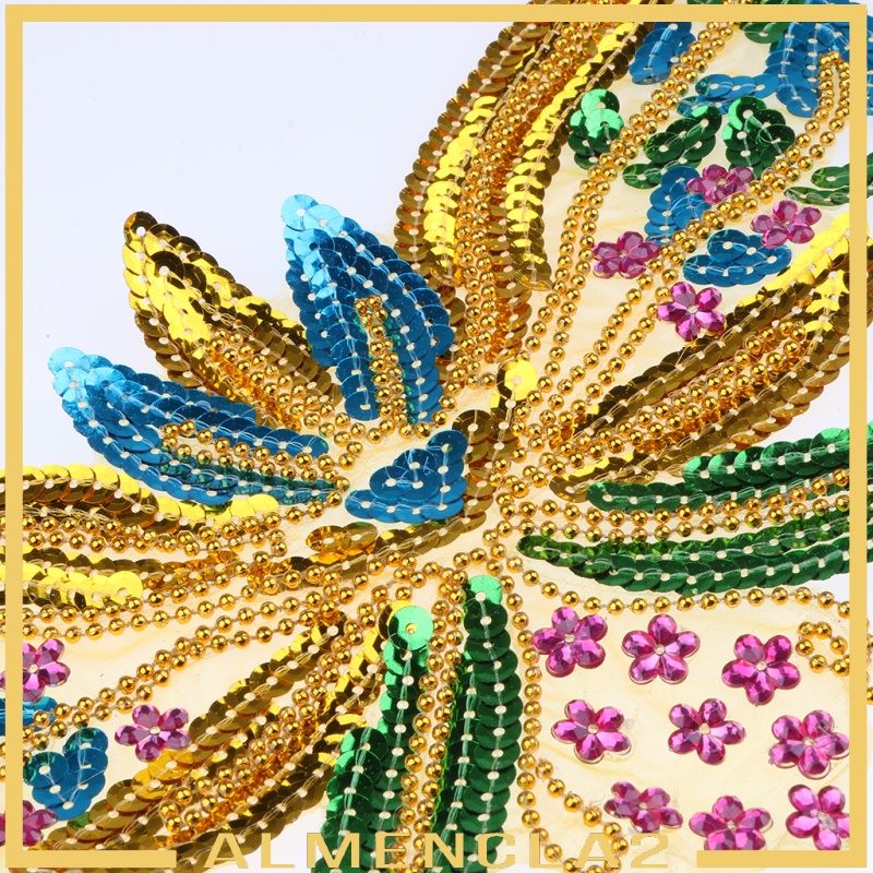 [ALMENCLA2] DIY Paillette Sequin Butterfly Embroidery Applique Patch Iron/Sew On Clothes