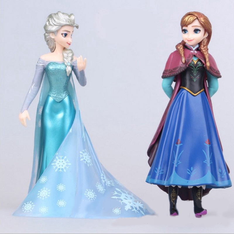 Mô hình công chúa Anna/Elsa 14-16cm dùng trang trí bánh kem