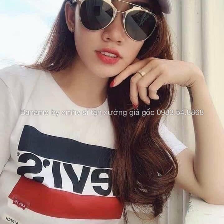 Áo thun unisex basic TEE phom rộng tay lỡ dành cho nam nữ  Banamo Fashion áo phông Lev 3118