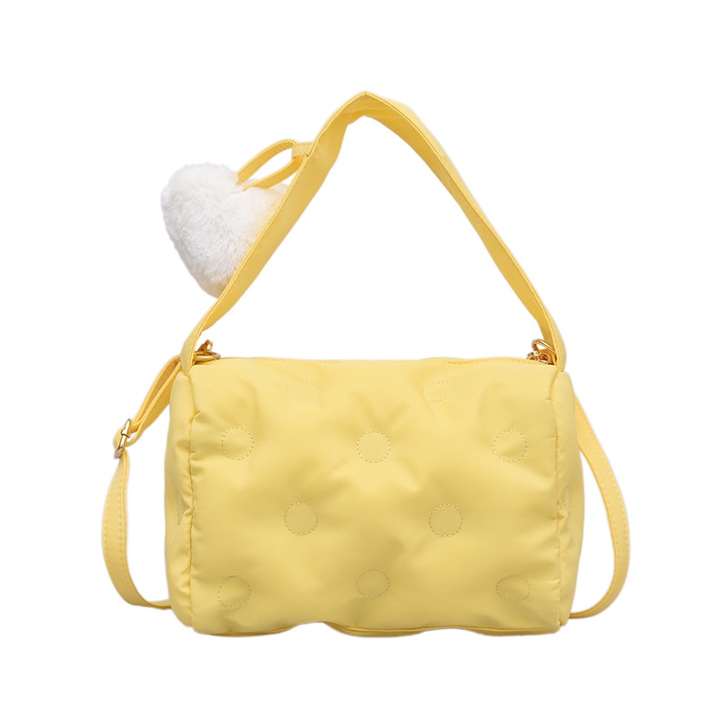 Túi may nổi họa tiết bánh trứng hình vuông dây kéo thời trang cho nữ