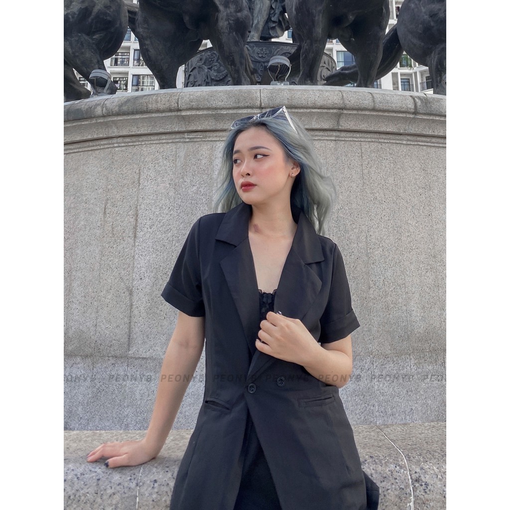 Set Vest Đùi Phối Chun PEONYB Nữ [FREESHIP] 🌸 Bộ quần áo cộc form rộng, short đũi trượt màu ĐEN | TRẮNG | BE Ulzzang 🌸 | BigBuy360 - bigbuy360.vn
