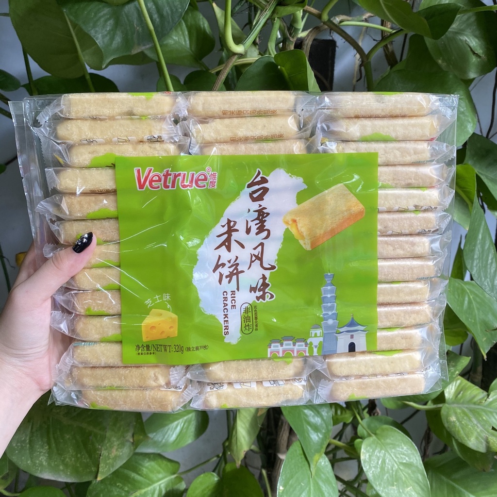 Bánh Gạo Đài Loan Vetrue Vị Phô Mai (Gói 320g)