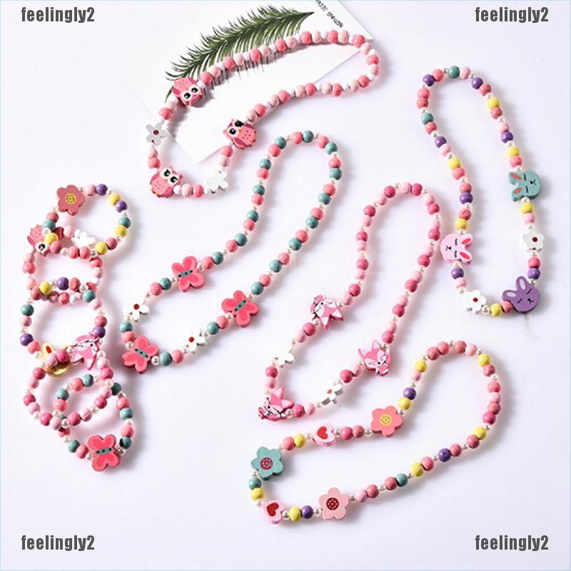 ❤Mặt Trời❤ Vòng Tay Chuỗi Hạt Gỗ Kiểu Hoạt Hình Dễ Thương Cho Bé Gái
