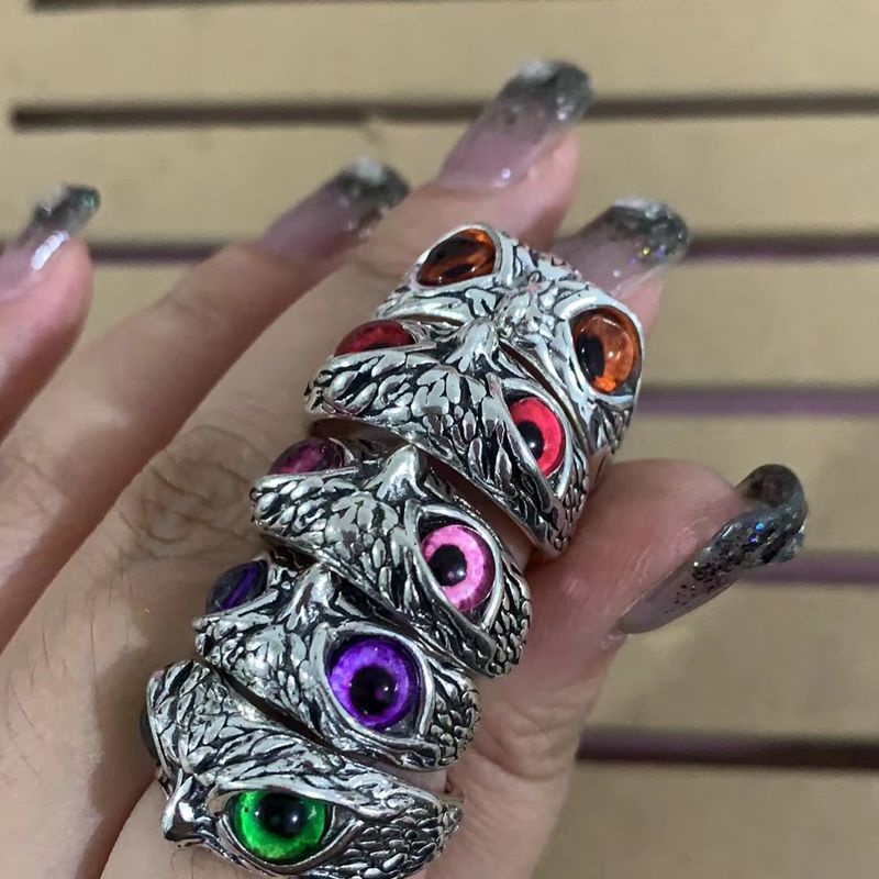 Nhẫn kim loại hình chim cú thời trang cho nam nữ