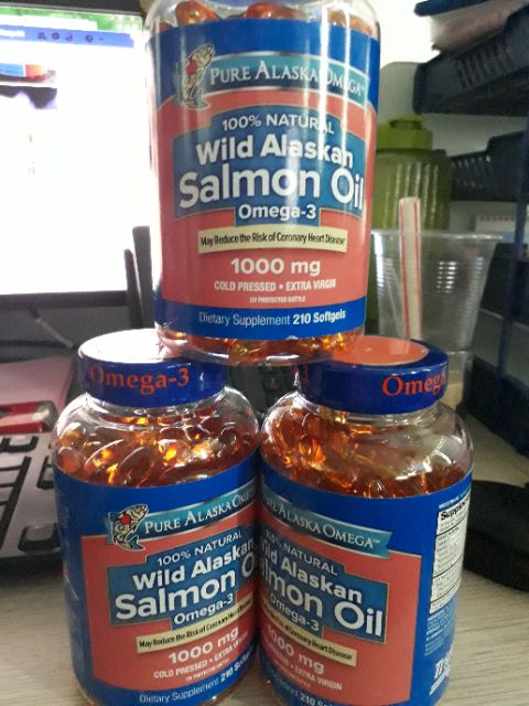 Viên Dầu Cá Pure Alaska Omega-3 Wild Salmon Oil 1000mg
Omega-3