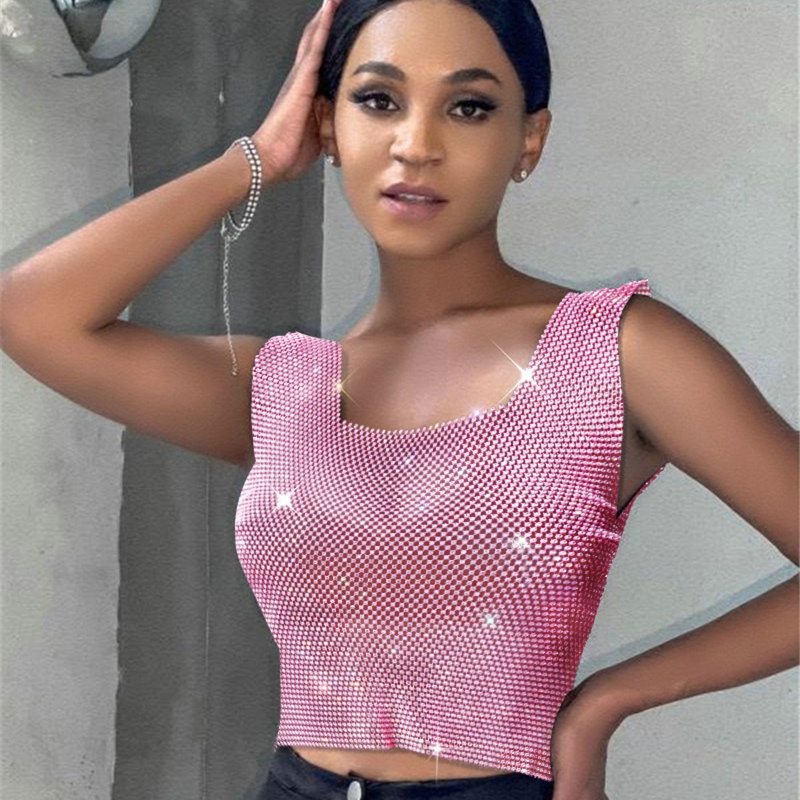 Brroa Phụ Kiện Dây Đeo Cơ Thể Dạng Chuỗi Lưới Rỗng Đính Đá Trang Sức Cho Bikini Dự Tiệc