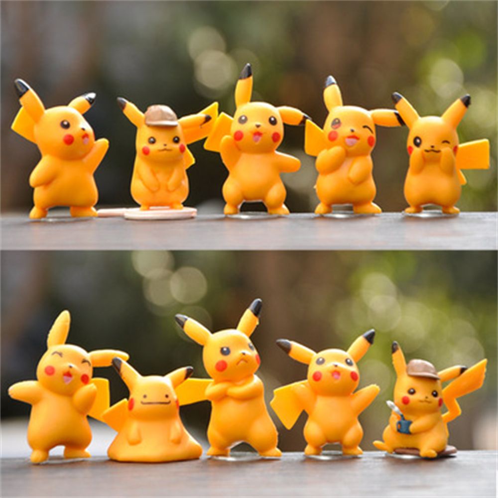 Set 10 mô hình Pikachu dễ thương dùng để trang trí