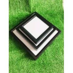 Đèn LED ốp trần gắn nổi 6W, 12W, 18W, 24W vuông tròn viền ĐEN ánh sáng trắng
