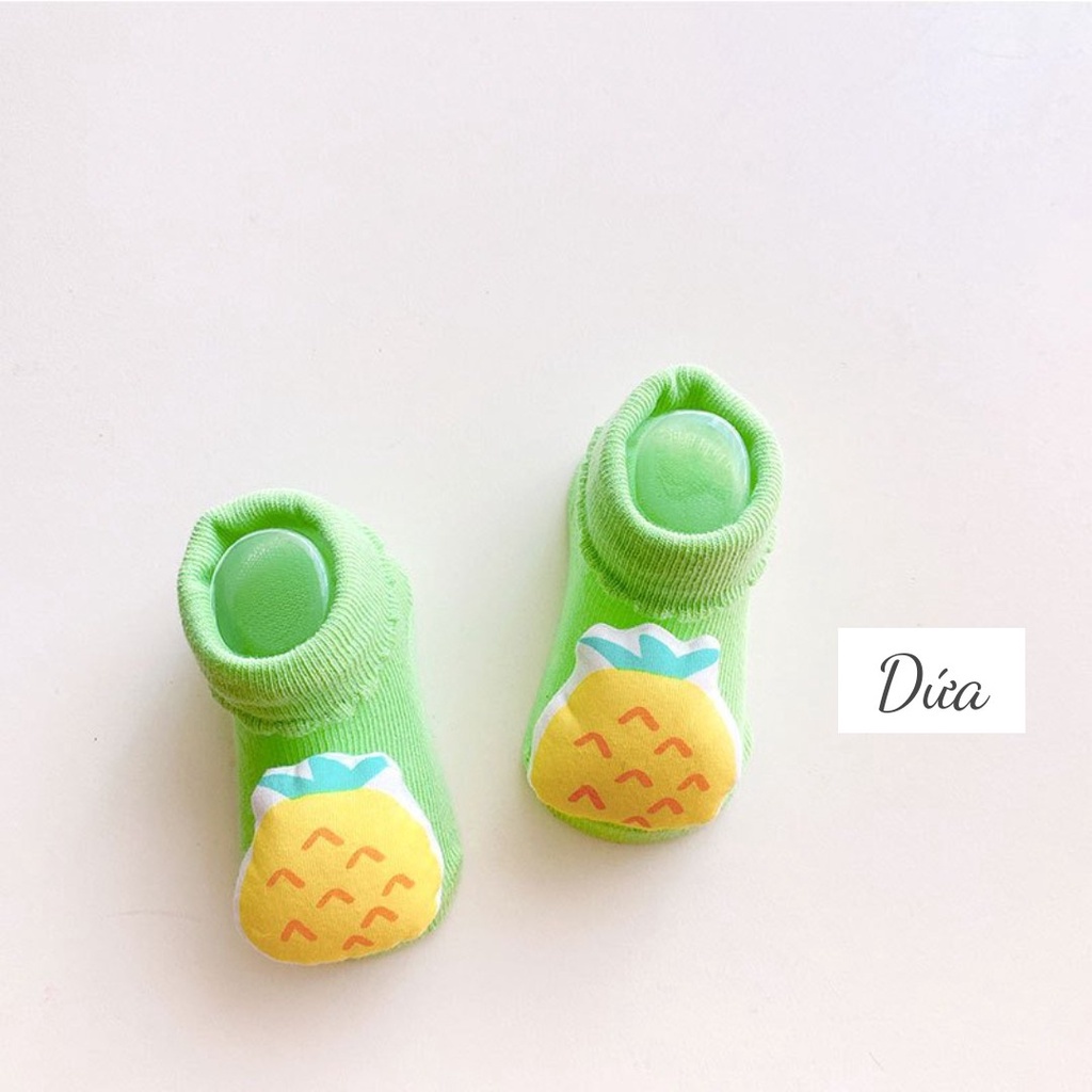 [FreeShip] Tất Vớ Sơ Sinh Hình Thú Trái Cây Siêu Xinh Chống Trượt Mihoshop