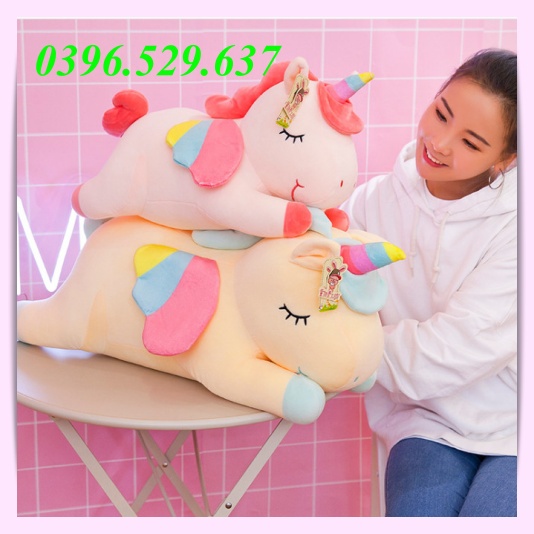 Gấu bông gối ôm ngựa kỳ lân ngựa Pony thú nhồi bông chất liệu mềm mịn gấu bông quà tặng