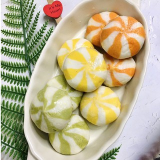 500g bánh bao trứng nhím cam và 500g bánh bao trứng nhím vàng