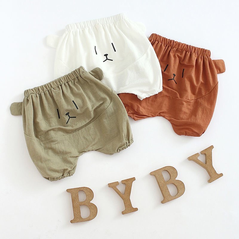 Quần Đùi bé trai bé gái Chất Cotton thông hơi In Hình Thú CuTe, quần áo cho bé sơ sinh - BABYSOC
