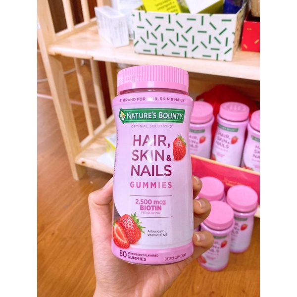 Kẹo dẻo Nature's Bounty Hair Skin Nails Gummies dưỡng tóc, móng, da