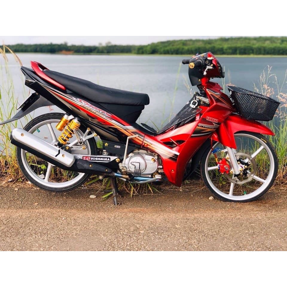 Tem trùm xe sirius đỏ đen spark - Độ dán team trùm decal xe máy sirius đỏ đen spark - Team trùm deca