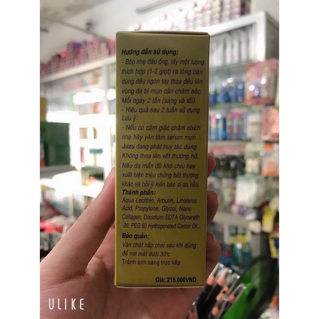 serum mụn-mờ thâm -sẹo JUZU nano collagen 15ml [ chuẩn hàng cty 100%]