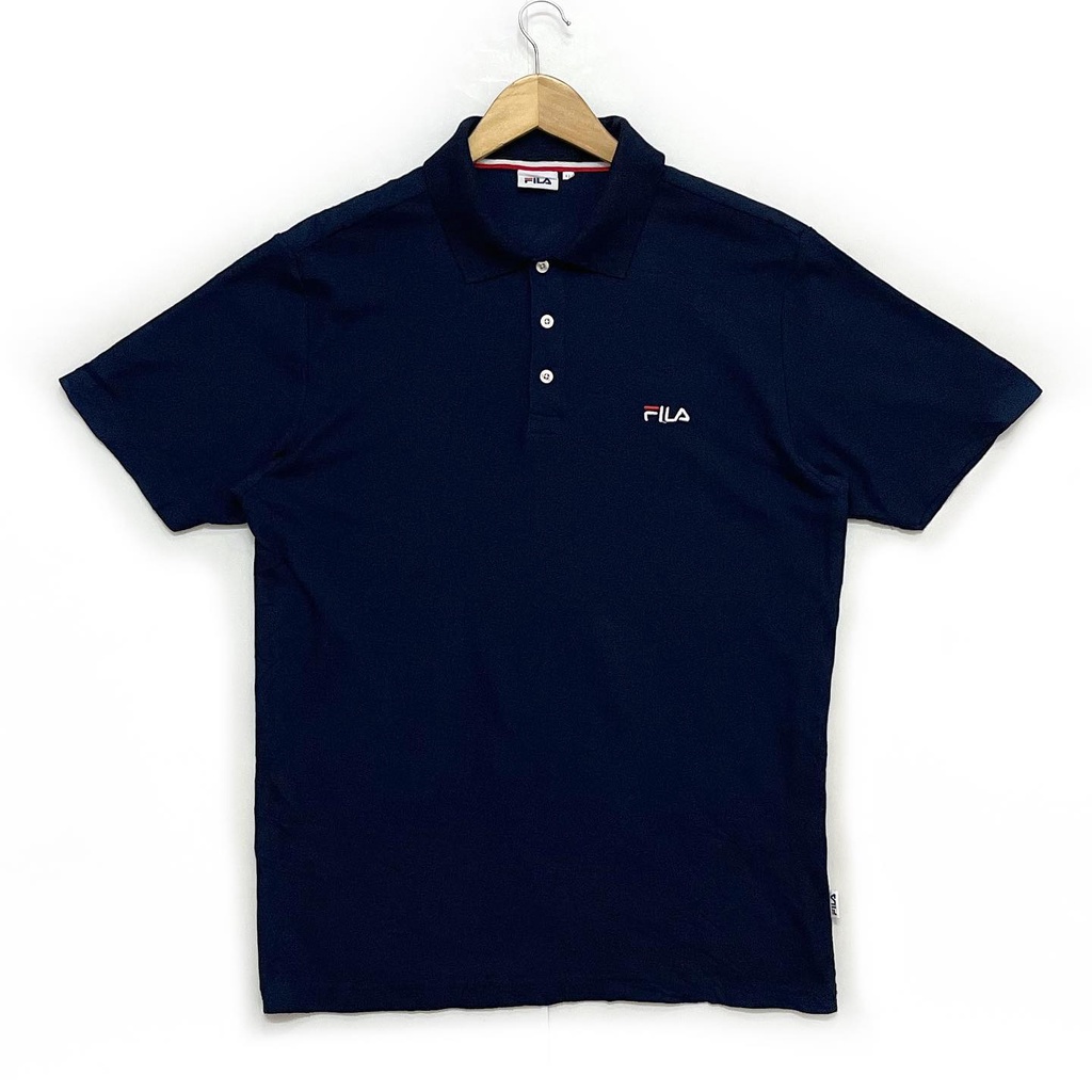 Áo Polo Nam Cổ Bẽ Fila 2Hand , Áo Thun Polo Nam Ngắn Tay Unisex