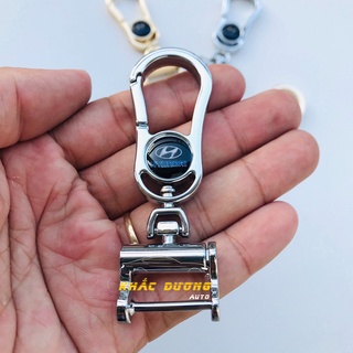 Móc chìa khoá ô tô Hyundai i10 Accent Elantra Kona Tucson Santafe hợp kim sáng bóng cao cấp sang trọng