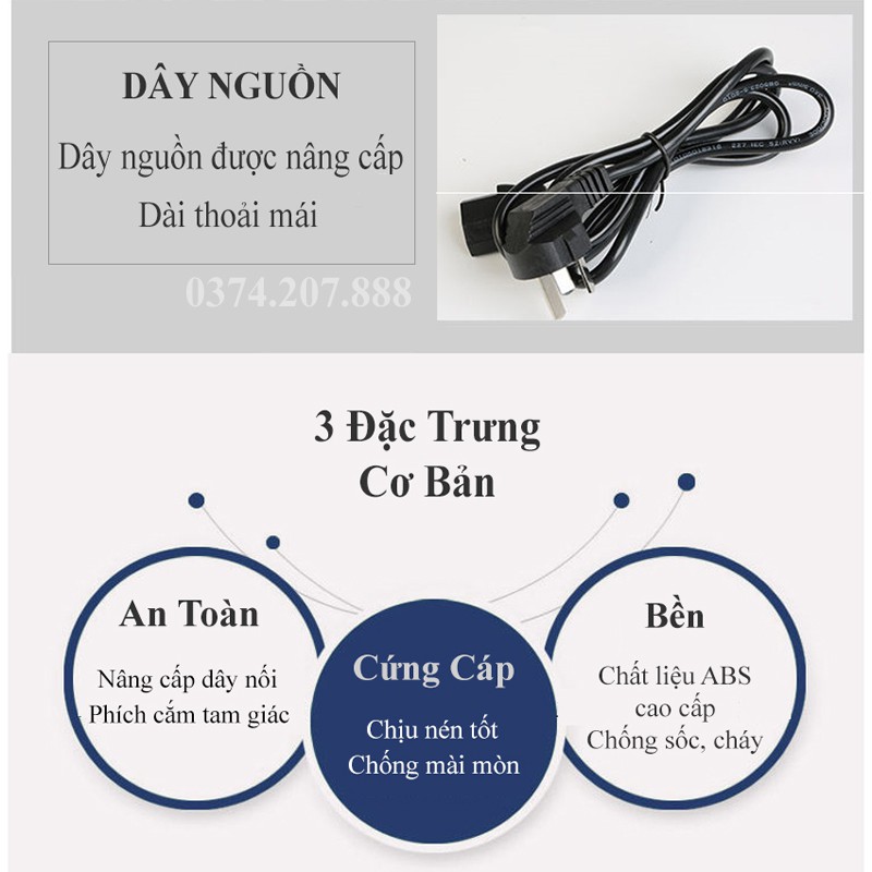 Bộ chuyển đổi nguồn 220V sang 12V 5A kết nối từ tẩu ô tô sử dụng cho máy hút bụi, máy bơm