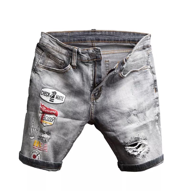 QUẦN JEAN NAM NGẮN QUẦN SHORT JEAN NAM IN CHỮ THỜI TRANG 222 | BigBuy360 - bigbuy360.vn