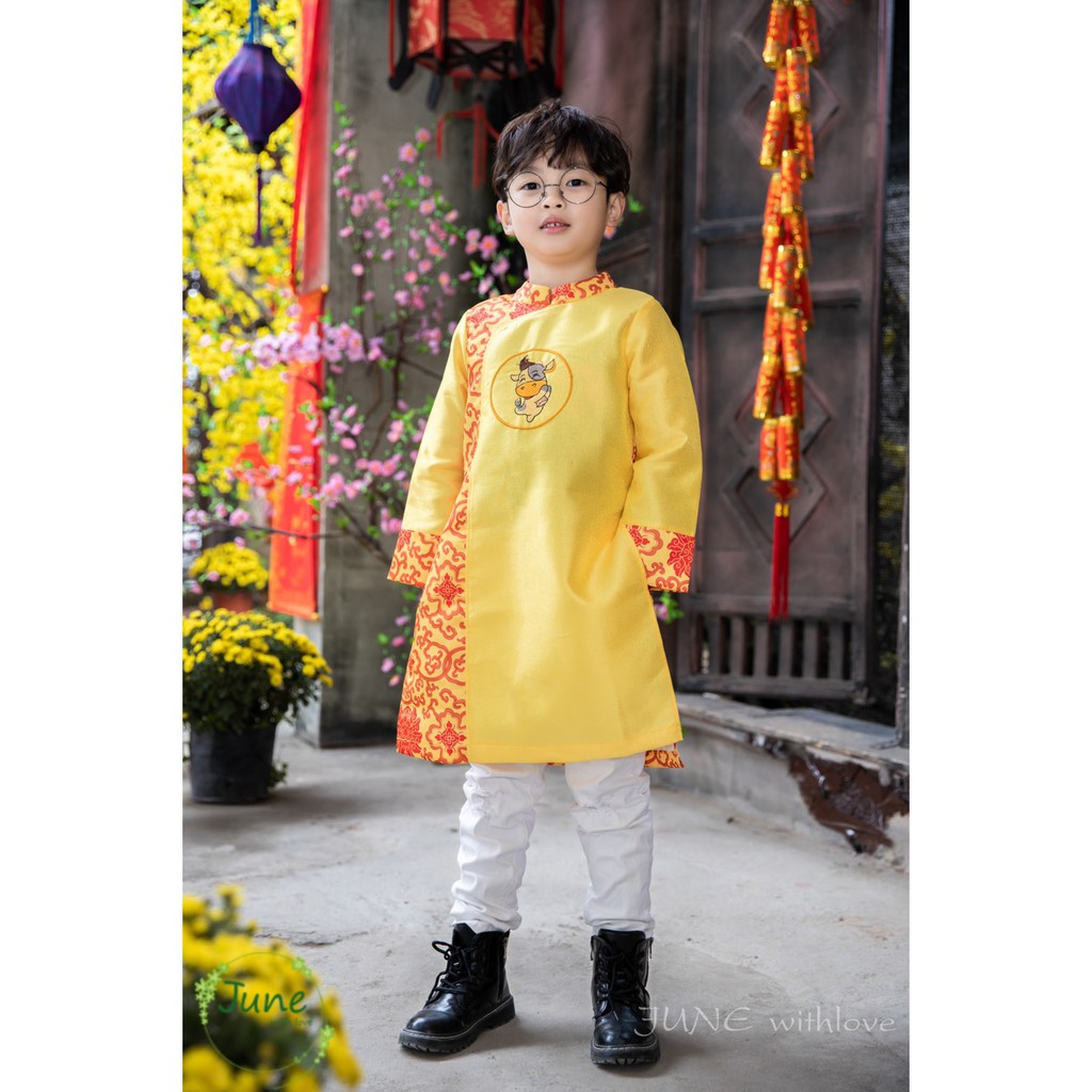 Áo dài JUNE lụa gấm TRÂU