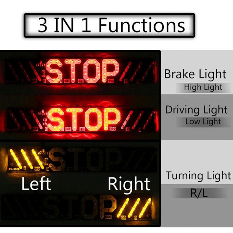 [IN2VN]51 LED Motorcycle Rear Tail Stop Brake Turn Signal License Plate Light DRL Lamp