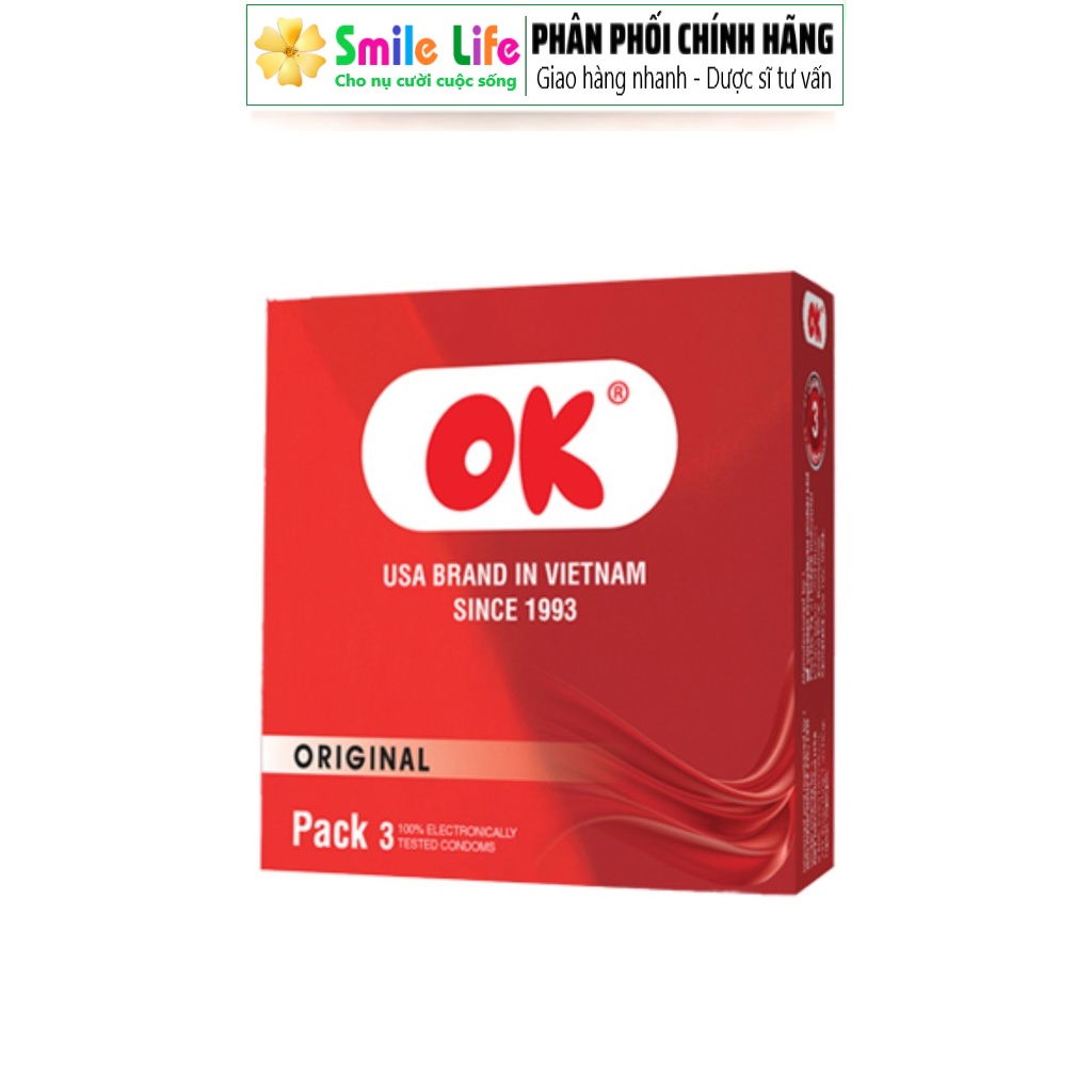 Bao Cao Su OK Original - 49mm Hộp 12 - hộp 3 - Và lẻ 1 bcs