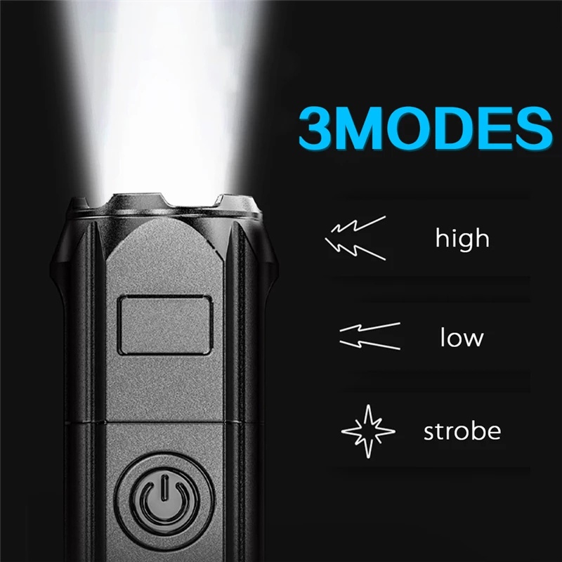 Đèn pin LED siêu sáng sạc lại được 1200 Lumen