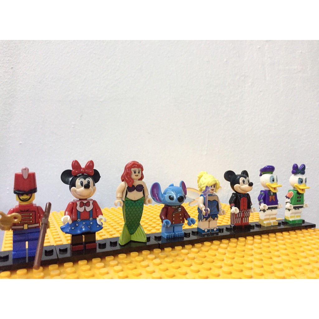 Disney Chuột Mickey Nàng TIên Cá Ariel Đồ chơi Lắp Ráp Minifig và Non LEGO Mô Hình Hoạt Hình Disney