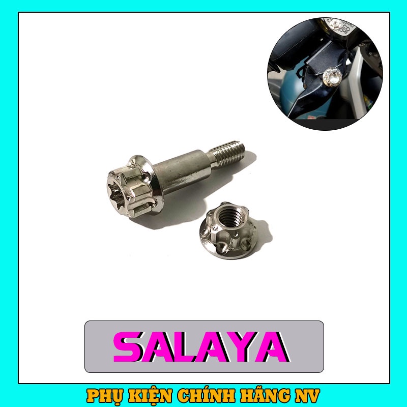 Ốc tay thắng Salaya cho xe số, xe côn Wave, Dream, Sirius, Future, Exciter 150, Winner X,..inox 304 chống rỉ sét