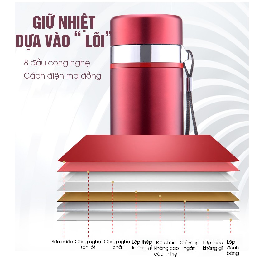 BÌNH GIỮ NHIỆT INOX304 Không gỉ 1000ml [Hàng loại 1] giữ nhiệt tốt, không bị mùi.