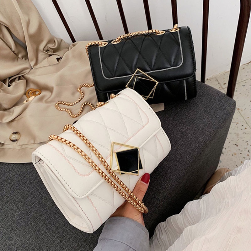 Túi Đeo Chéo Dây Xích Hình Thoi Nhỏ Dễ Phối Đồ Thời Trang Cho Nữ