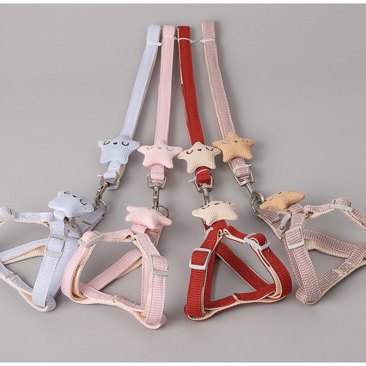 Dây dắt chó mèo lớn hình ngôi sao 1,5cm 15kg phụ kiện cho thú cưng dẫn đi Con Mèo Xiêm