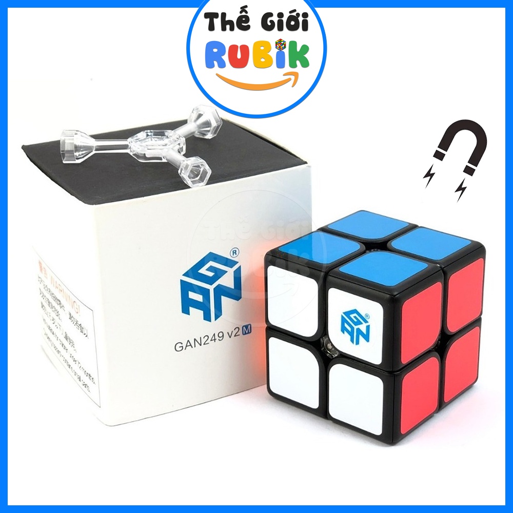 GAN 249 M V2 Có Nam Châm Sẵn. Rubik 2x2 GAN249 M V2 Viền Đen Chính Hãng GAN CUBE | Thế Giới Rubik