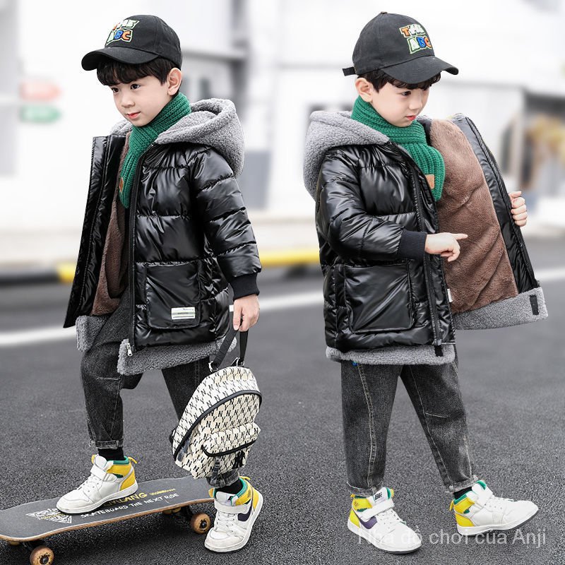 Boys Thick Cotton Velvet Coat Kids Jacket Baby Boys Winter Fur Clothes