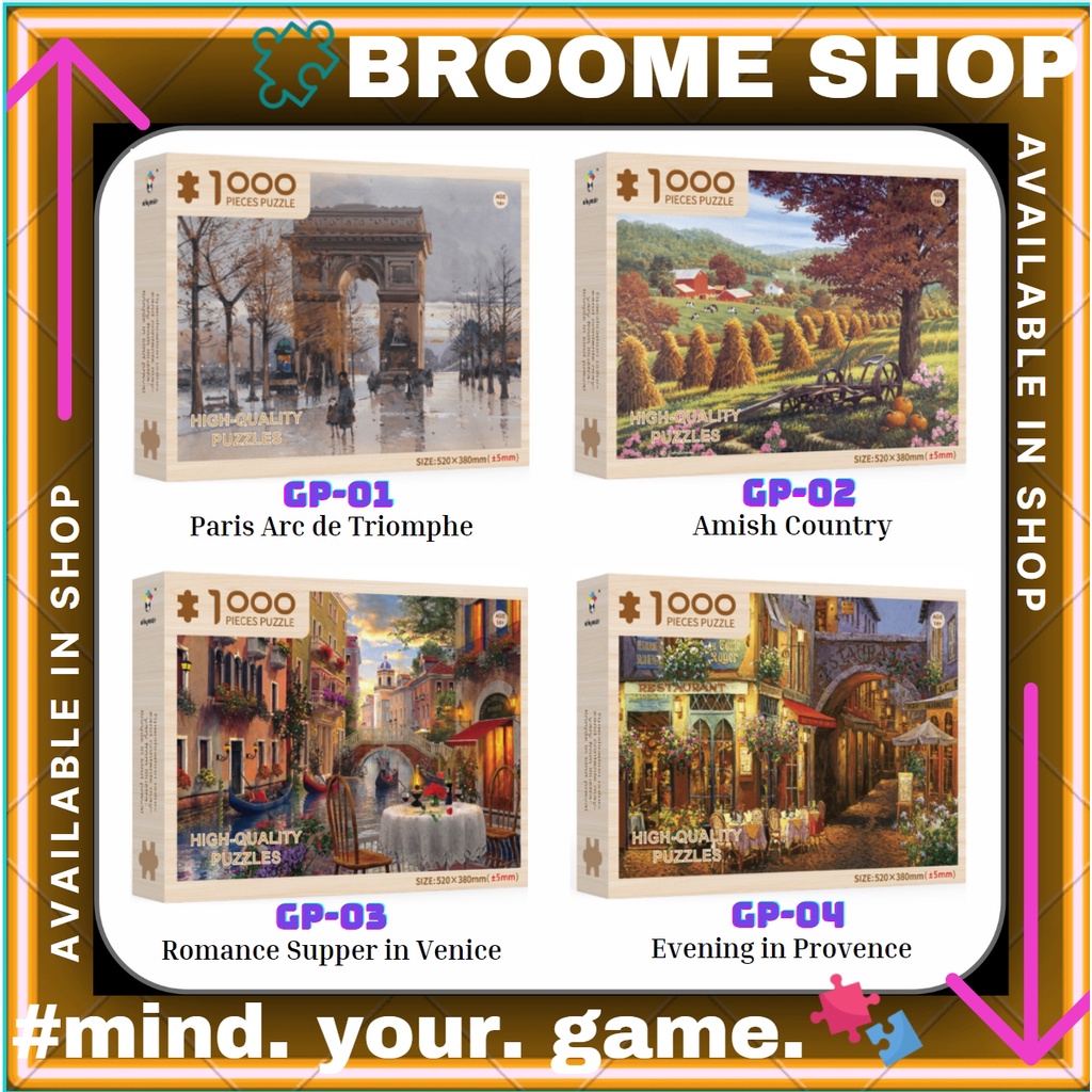 Bộ tranh xếp hình GỖ Paris Puzzle 1000 miếng Tranh ghép hình 1000 mảnh Xếp Hình 1000 Pcs Jigsaw Puzzle Gỗ