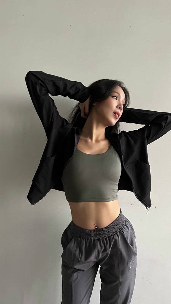 Áo khoác croptop Fitme hoodie zip nỉ bông nữ có nón phong cách thể thao hỗ trợ tập gym, yoga, chạy bộ AKCT | BigBuy360 - bigbuy360.vn