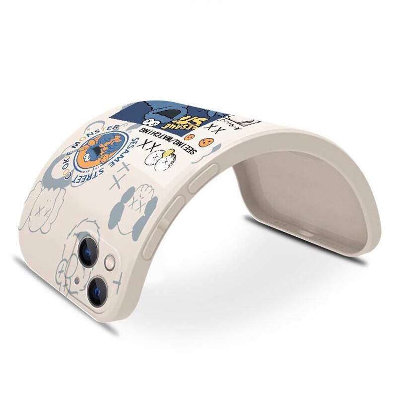 Ốp Điện Thoại Silicon Dẻo Vuông Hình Sesame Street Elmo IPhone 14 13 12 11 Pro Max Plus Mini X XS XR Xsmax 6 6S 7 8 Plus