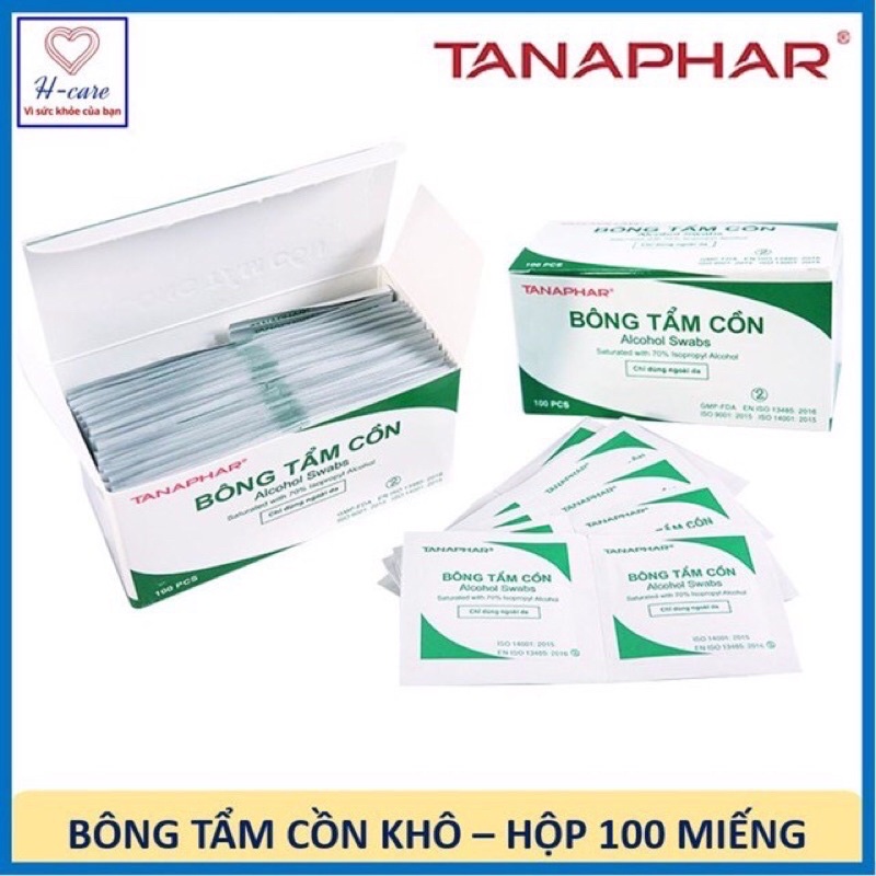 100 bông tẩm cồn