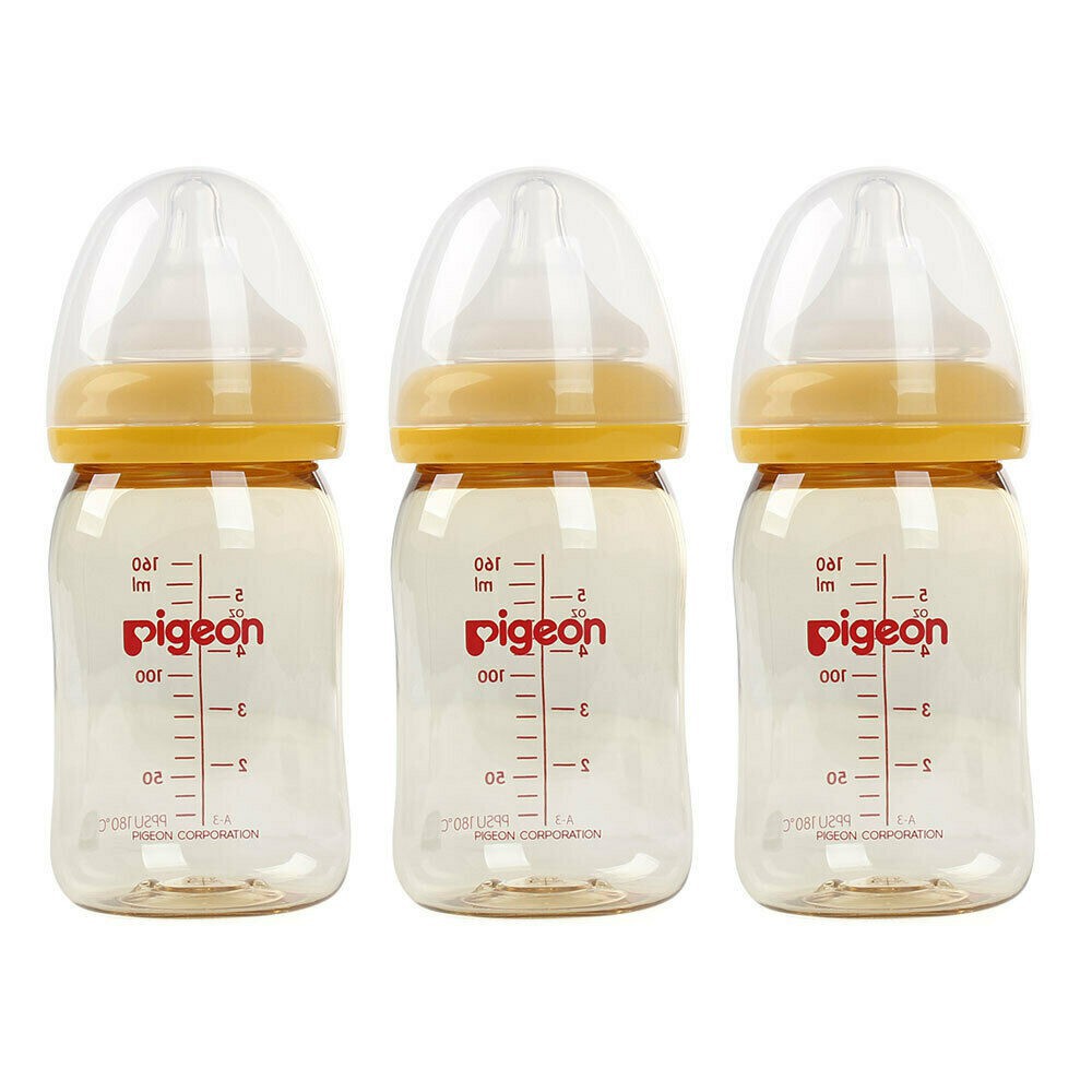 [ XUẤT SỨ NHẬT BẢN] Bình sữa Pigeon Softouch cổ rộng dung tích 160ml và 240ml-PPSU