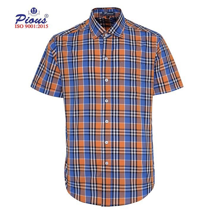 Áo sơ mi nam caro ngắn tay cao cấp model fashion HH074 ( 5 sọc ) hàng vnxk